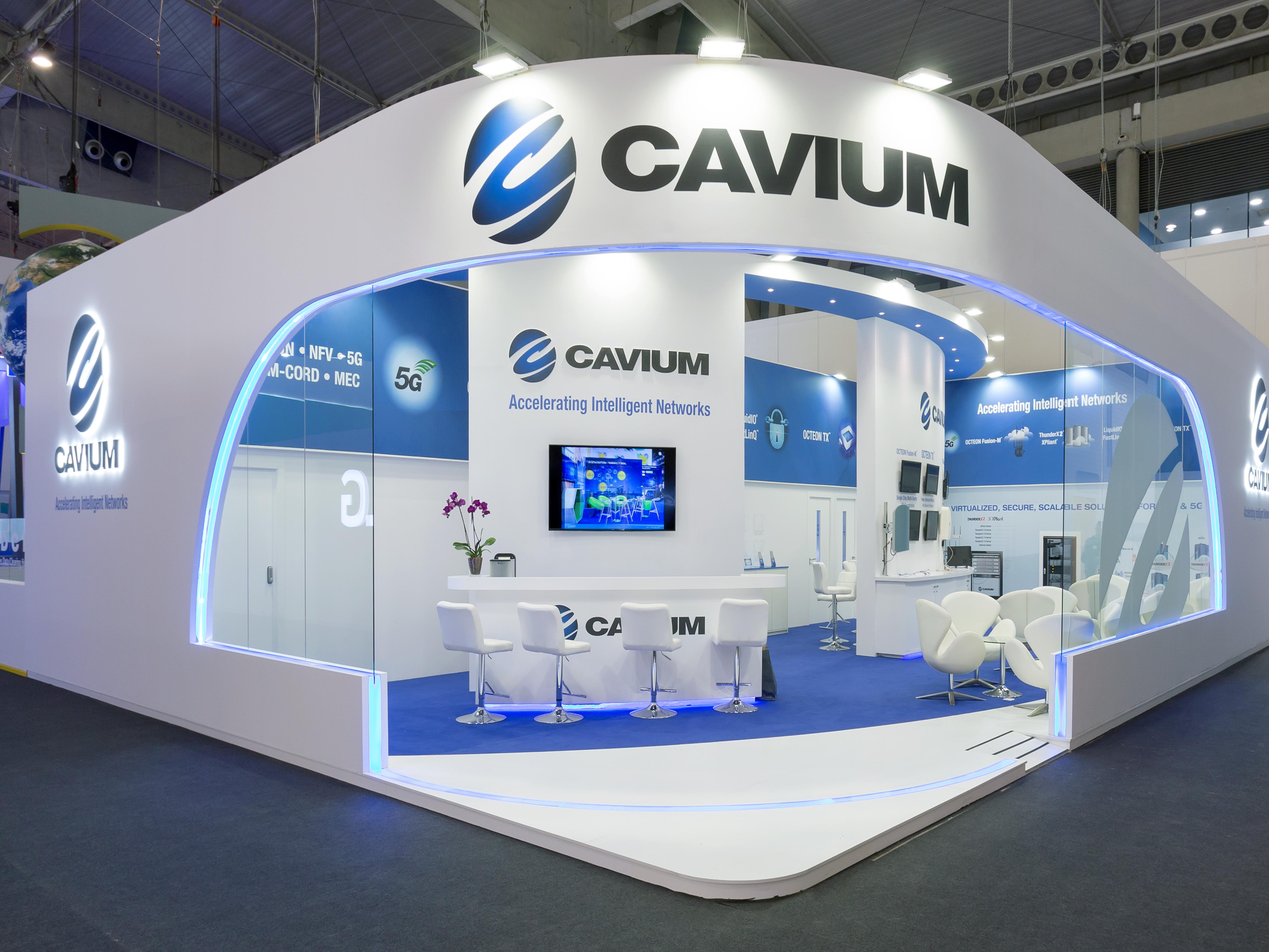 Cavium Stand MWC Barcelona 2018