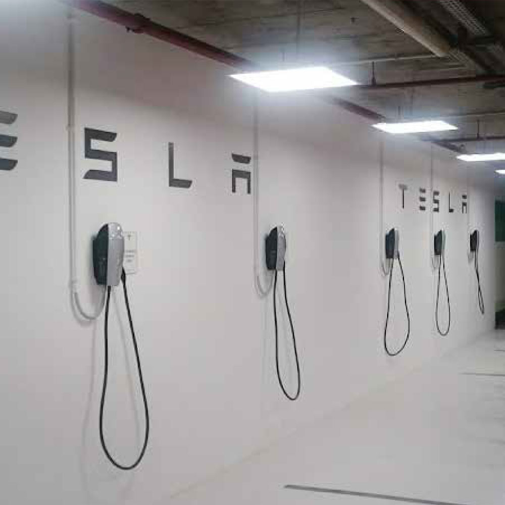 Corporate Interiors for CAR DEALERSHIPS Tesla